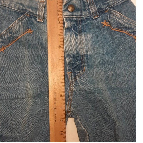 Vtg Wilkins Rumble Seats Light wash Western Rodeo Embroidered Rope & stars Jeans - Picture 8 of 11